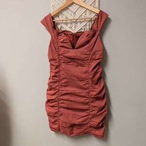 Le Chateau Ruched Bodycon Mini Dress Sexy Date Wedding Night Out